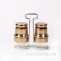 200ml milk glass bottle small glass coffee nuts canister airtight storage spice jar round set with lid